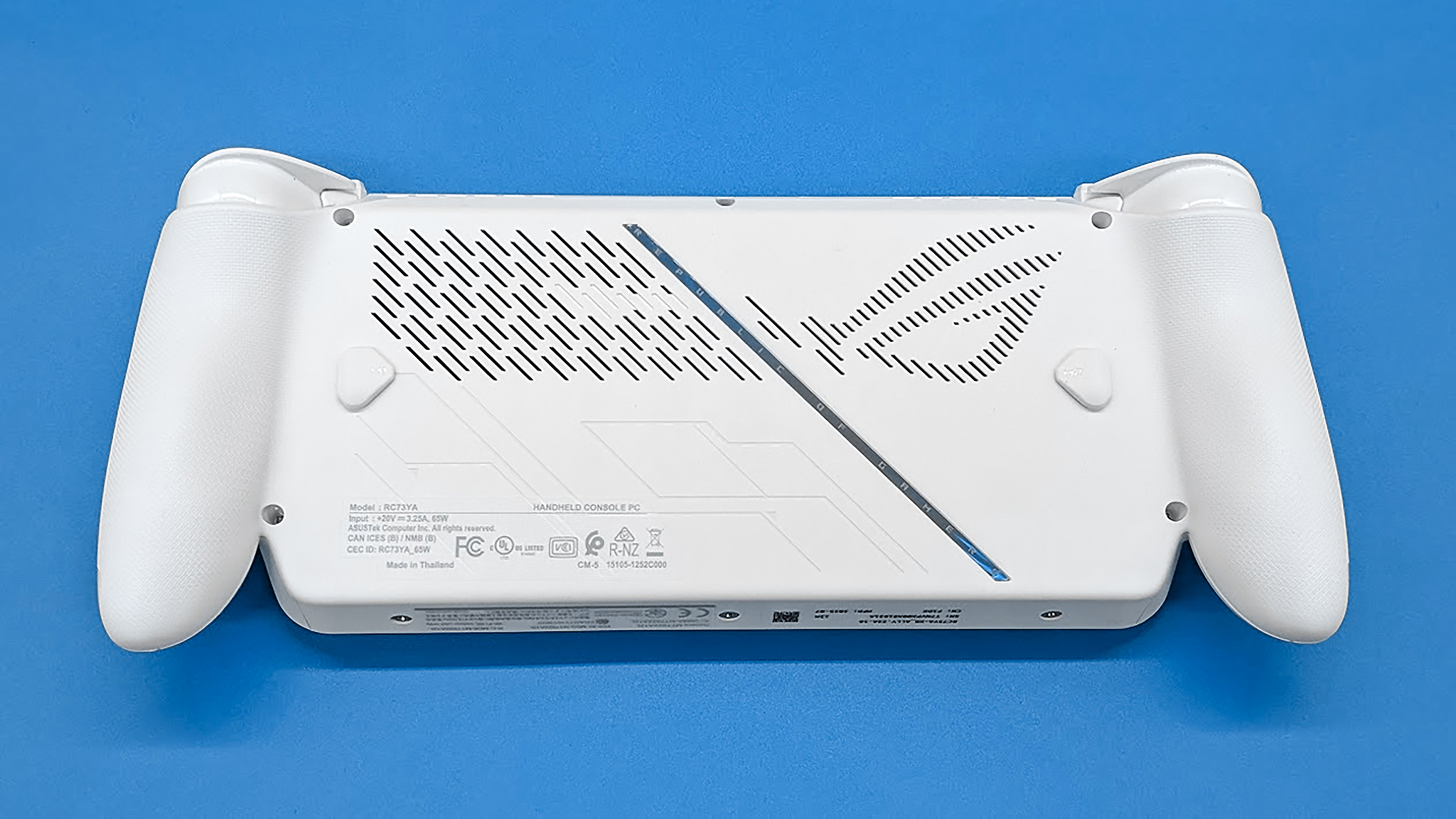 The Xbox Ally laying face down. 