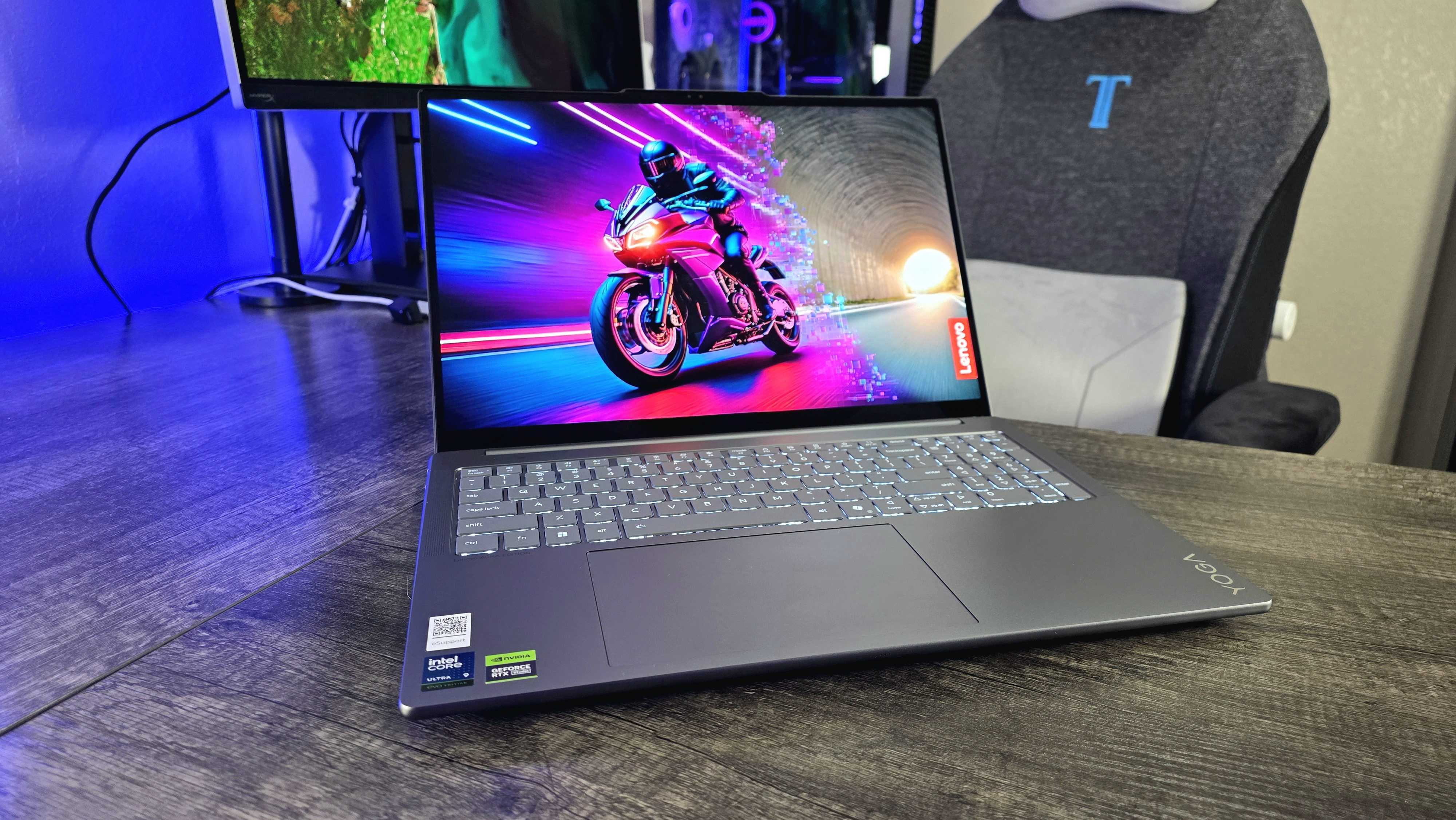 Image of the Lenovo Yoga Pro 9i 16 (Gen 10) Aura Edition laptop.