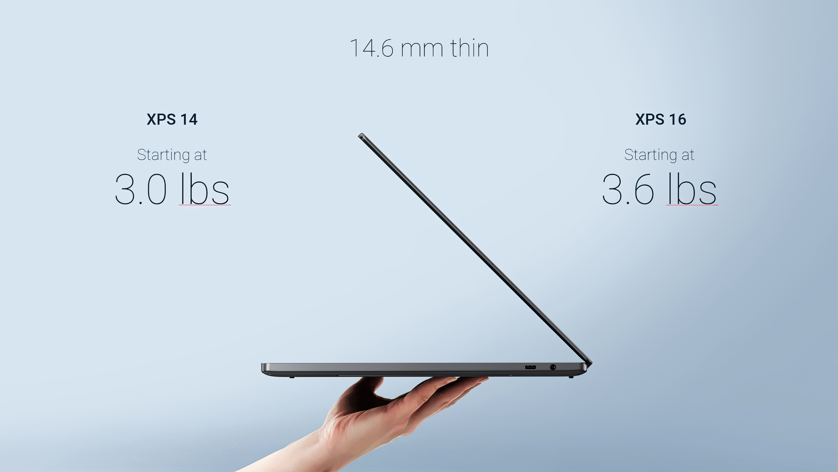 Stats for the new Dell XPS 14 and XPS 16 for 2026 announced at CES 2026.