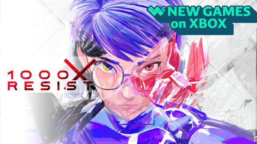 1000xRESIST key art with the words "New Games on Xbox" in the upper-right corner