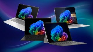 HP, ASUS, and Microsoft Surface Pro and Surafce Laptop collage