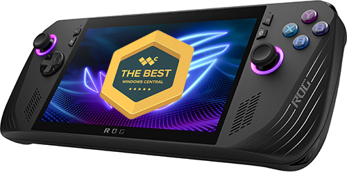 ASUS ROG Ally X with "The Best" award from Windows Central