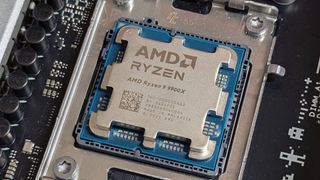 AMD Ryzen 9 9900X in AM5 motherboard socket
