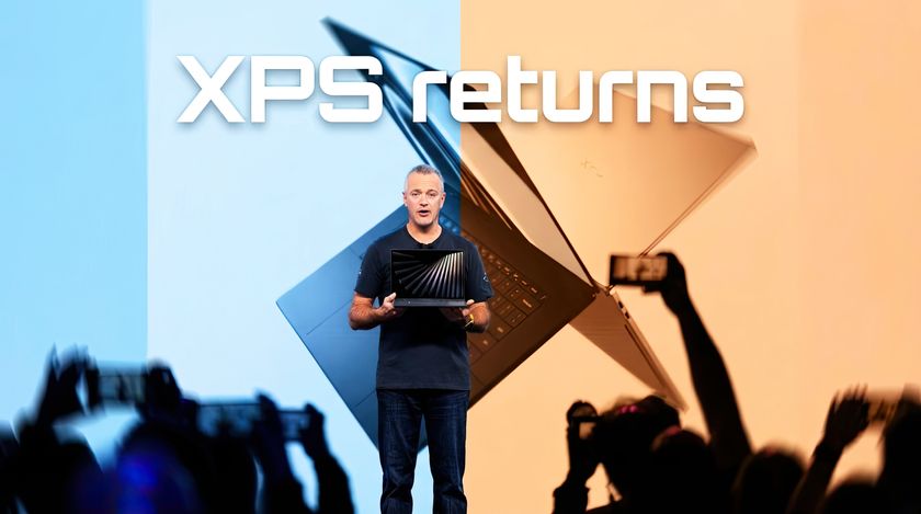 Jeff Clarke of Dell revealing the return of the XPS brand with the new XPS 14 for 2026.
