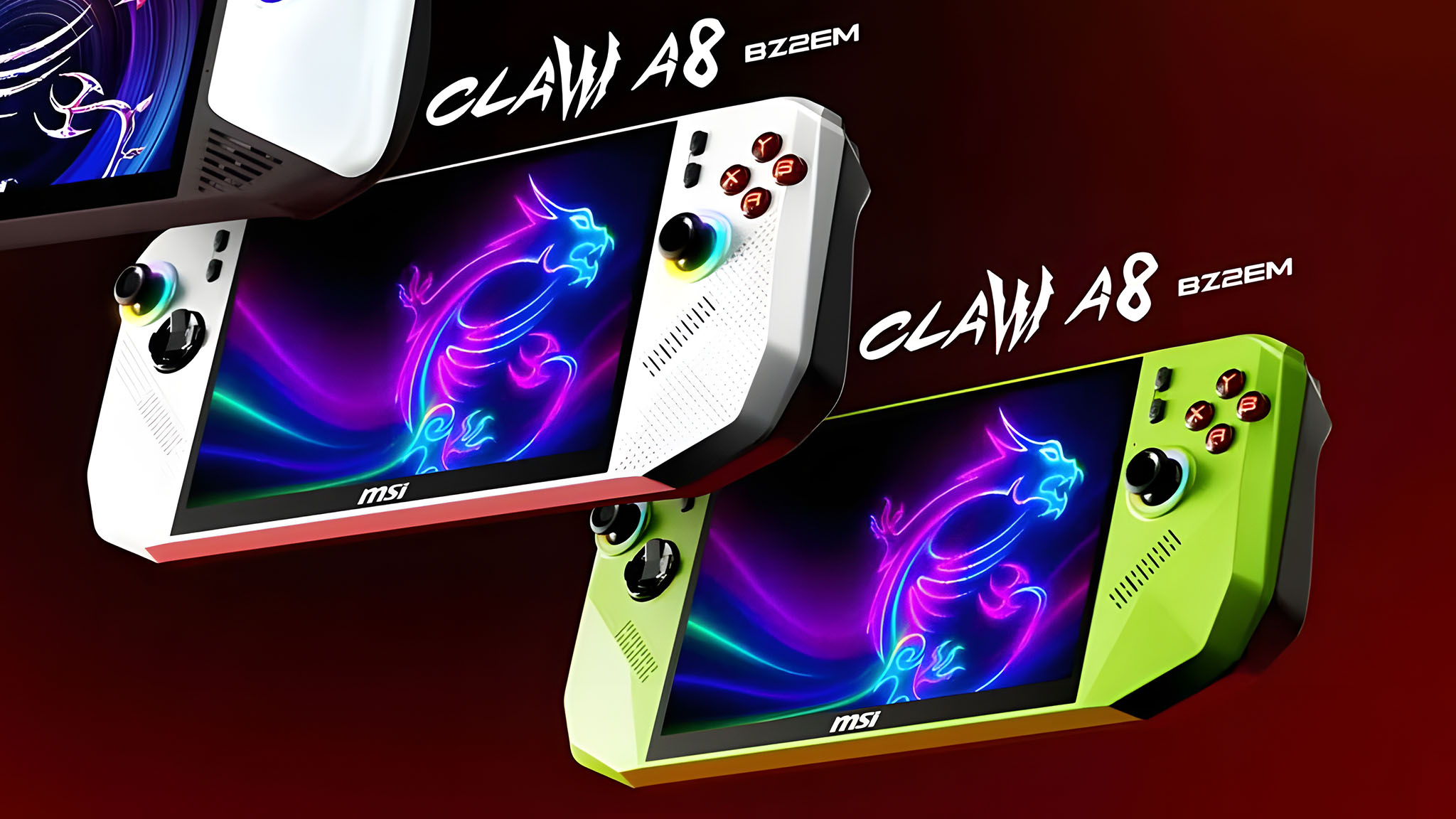 MSI Claw A8 BZ2EM white and green. 