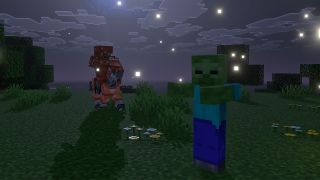 Screenshot of the Minecraft: Mounts of Mayhem update.