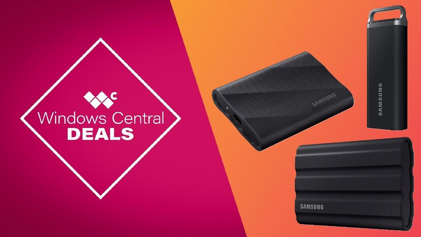 Windows Central promotional deal banner for Samsung Storage devices